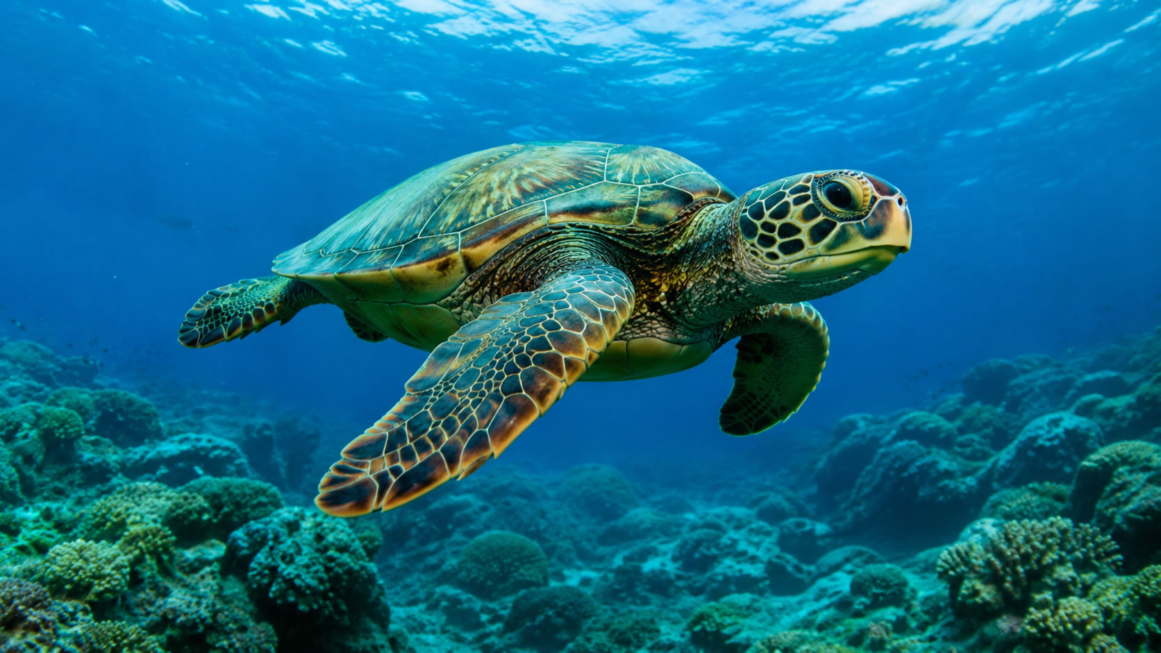 Marine species sea turtle